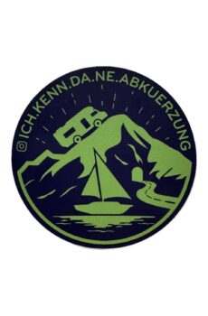 Aufkleber - Sticker blau/grün "Ich kenn da ne Abkürzung"